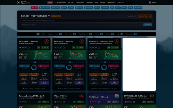 Boost ad card highlighted inside the RUSTalyzer search results grid